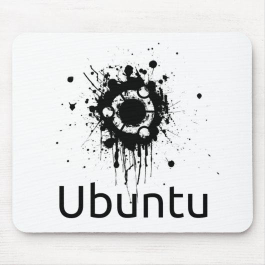 Ubuntu inkblot Mousepad Muismat (Voorkant)