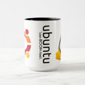 Ubuntu koffie-mok met logo en Tux Mok (Midden)