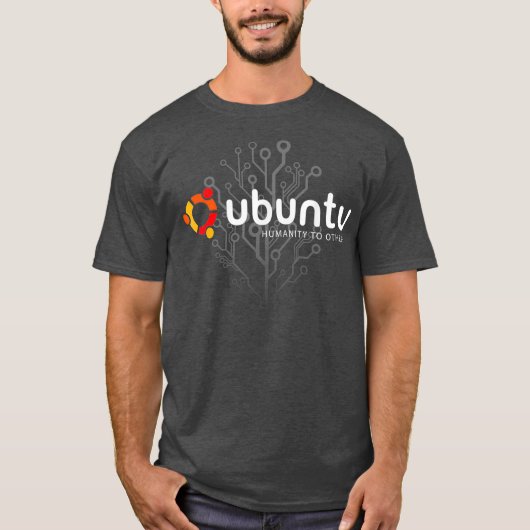 Ubuntu Linu Humaniteit tegenover anderen T-shirt (Voorkant)