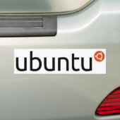 Ubuntu Linux Logo Bumpersticker (Op auto)