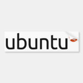 Ubuntu Linux Logo Bumpersticker (Voorkant)