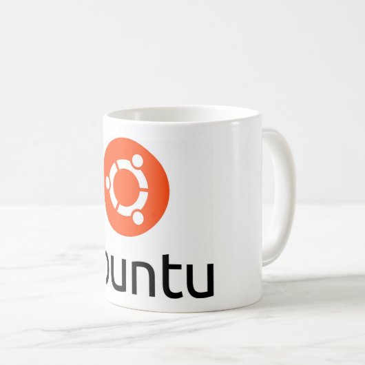 Ubuntu Linux Logo Koffiemok (Voorkant rechts)