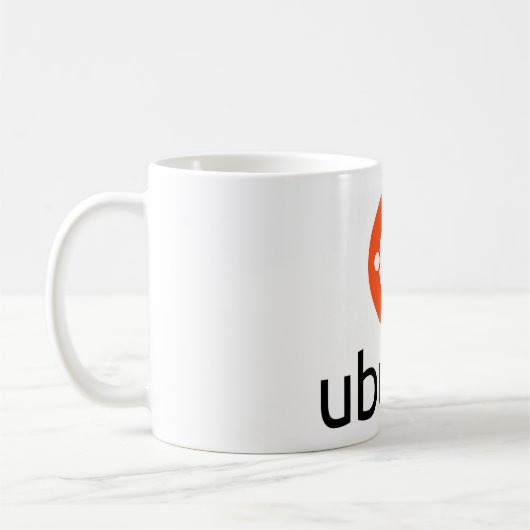 Ubuntu Linux Logo Koffiemok (Links)