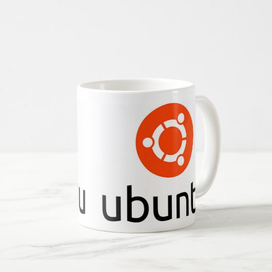 Ubuntu Linux Logo Koffiemok (Voorkant rechts)