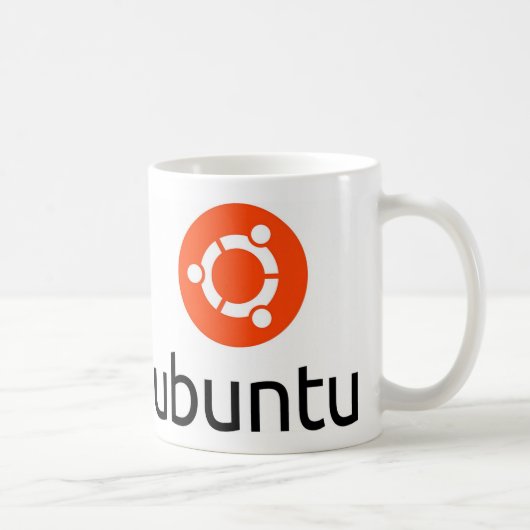 Ubuntu Linux Logo Koffiemok (Rechts)