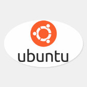 Ubuntu Linux Logo Ovale Sticker (Voorkant)