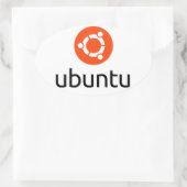Ubuntu Linux Logo Ovale Sticker (Tas)