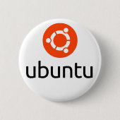 Ubuntu Linux Logo Ronde Button 5,7 Cm (Voorkant)