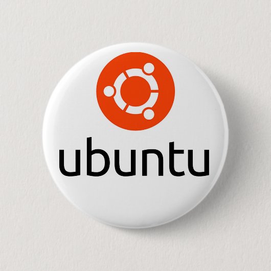 Ubuntu Linux Logo Ronde Button 5,7 Cm (Voorkant)