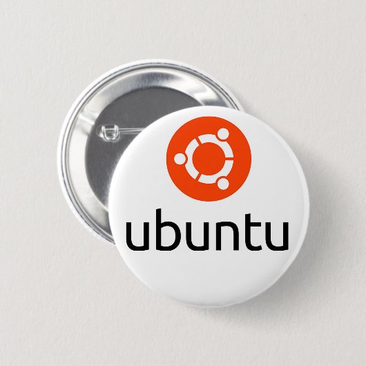 Ubuntu Linux Logo Ronde Button 5,7 Cm (Voorkant /achterkant)