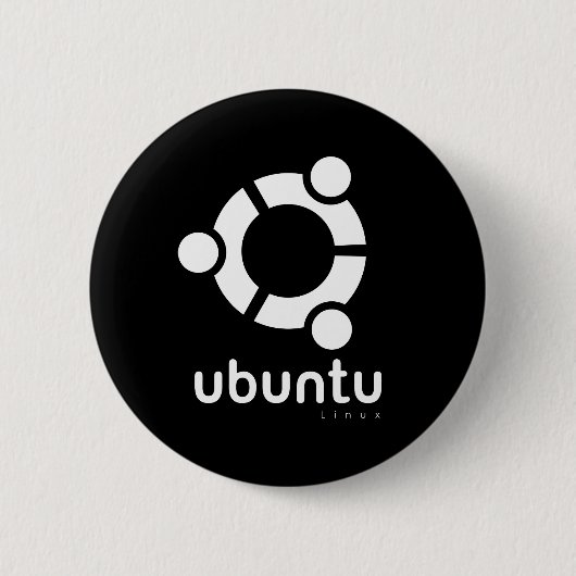 Ubuntu Linux Open Source Ronde Button 5,7 Cm (Voorkant)