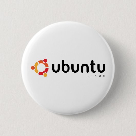 Ubuntu Linux Open Source Ronde Button 5,7 Cm (Voorkant)