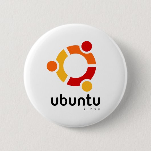Ubuntu Linux Open Source Ronde Button 5,7 Cm (Voorkant)