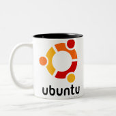 Ubuntu Linux Open Source Tweekleurige Koffiemok (Links)