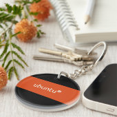 Ubuntu Logo-knop Sleutelhanger (Voorkant Rechts)