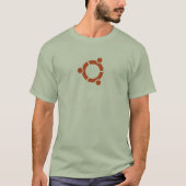 Ubuntu Mannen T-shirts grote witte logo (Voorkant)