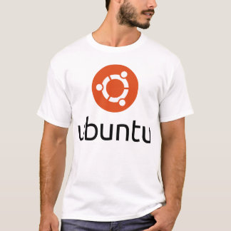 Ubuntu Mannen T-shirts grote zwarte logo