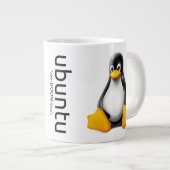 Ubuntu mok met logo, uitspraak en bux (Voorkant rechts)