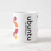 Ubuntu-mok met Windows met Tux-staal Grote Koffiekop (Voorkant)