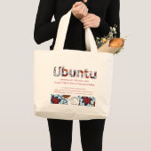 "Ubuntu" Natural Fibre Jumbo Tas (Voorkant (product))