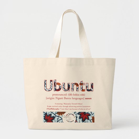 "Ubuntu" Natural Fibre Jumbo Tas (Voorkant)