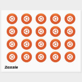 Ubuntu oranje grdiant ronde sticker (Vel)