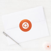 Ubuntu oranje grdiant ronde sticker (Envelop)