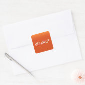 Ubuntu oranje grdiant vierkante sticker (Envelop)