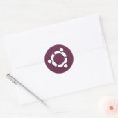 Ubuntu Paarse Ronde Sticker (Envelop)