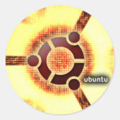 Ubuntu Ronde Sticker (Voorkant)