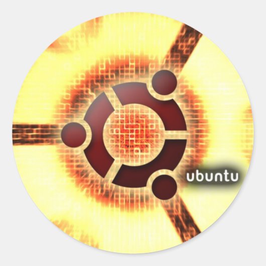 Ubuntu Ronde Sticker (Voorkant)