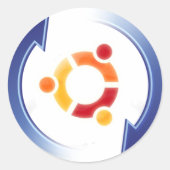 ubuntu-update ronde sticker (Voorkant)