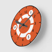 Ubuntu-wandklok Ronde Klok (Hoek)