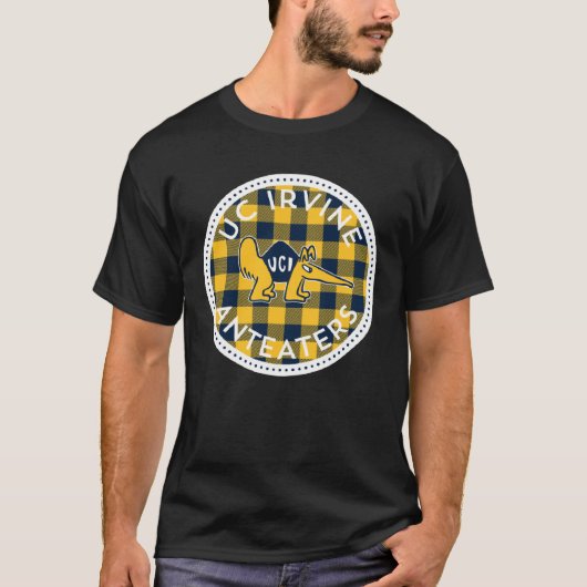 UC Irvine Anteaters Plaid Badge T-shirt (Voorkant)