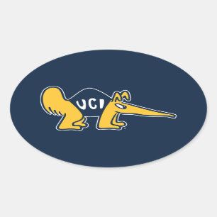 UC Irvine UCI-voorverwarmers Ovale Sticker