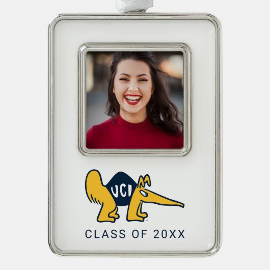 UC Irvine | UCI-voorverwarmers Verzilverd Omlijst Ornament (Voorkant)