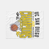 Uc San Diego Tretons 2025 Regular Season Basketbal Fleece Deken (Voorkant (Horizontaal))