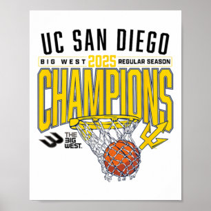 Uc San Diego Tretons 2025 Regulier Seizoen Basketb Poster