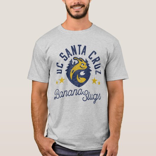 UC Santa Cruz UCSC bananenslugs noodlijdend T-shirt (Voorkant)