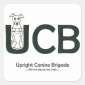 UCB Logo-Stickers Vierkante Sticker (Voorkant)