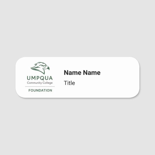 UCC FOUNDATION-naamtag Naamplaatje (Voorkant)