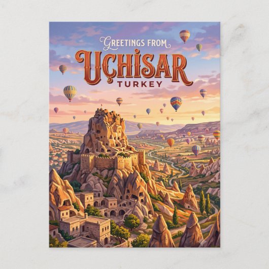 Uçhisar Turkije Briefkaart (Voorkant)