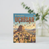 Uçhisar Turkije Briefkaart (Staand voorkant)