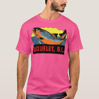 Ucluelet BC Salmon Vist Vintage Travel Decal T-shirt