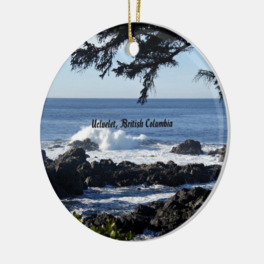 Ucluelet, Brits-Columbia Keramisch Ornament (Links)