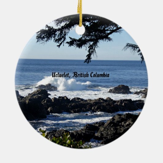 Ucluelet, Brits-Columbia Keramisch Ornament (Achterkant)