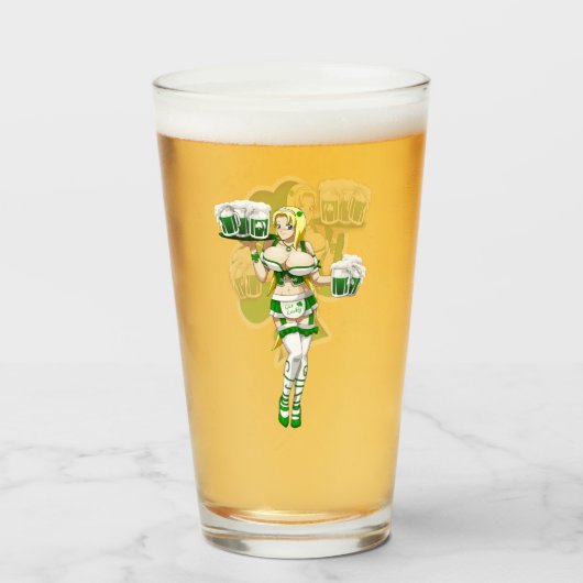 Ucogi Beergirl Glass Cup Glas (Achterkant gevuld)