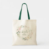 Ucoliptica bladeren en roze rozen krans tote bag (Achterkant)