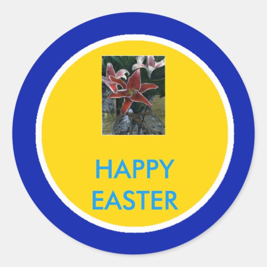 !UCreate Happy Easter Ronde Sticker (Voorkant)