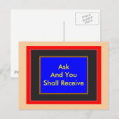 ! UCreate Zazzle - Vraag het u Briefkaart (Voorkant / Achterkant)